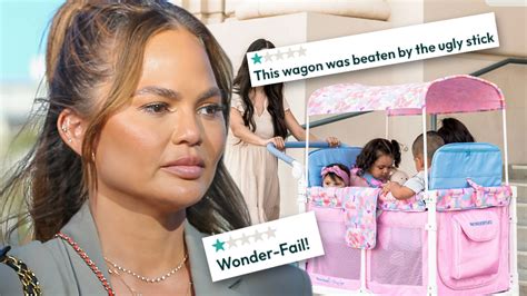 In the clip, the pregnant model and cookbook author serves as the object. . Chrissy teigen wagon